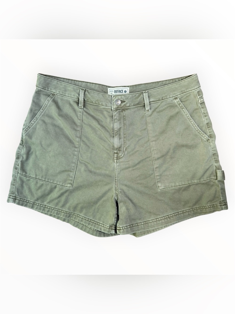 FatFace Utility Shorts Women’s Size 14 Large Olive Green Pockets